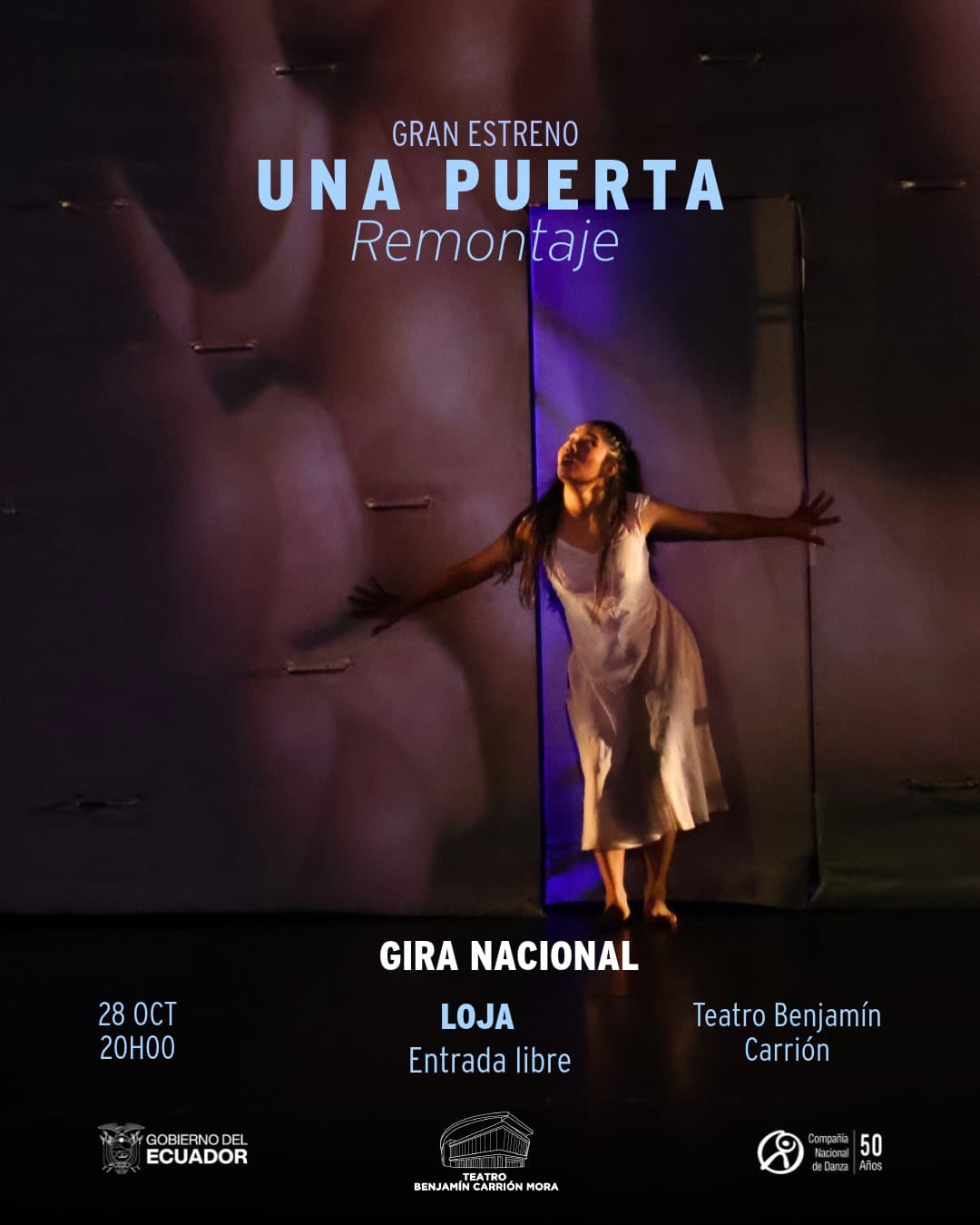 Afiche de Una Puerta: danza contemporánea de la Compañía Nacional de Danza